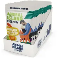 Animal Island ANIAL ISLAND Everyday Siipikarja ja maksa hyytelössä - kissan märkäruoka - 12 x 85g