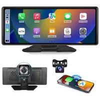 Mtp Products W514A 10.26 Dash Cam CarPlay -näyttö, jossa on kaksoistallentava AHD-kamera