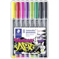 Staedtler Lumocolor perm. sekoitettu setti 8 kpl