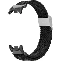 INF Kudottu nailonranneke Xiaomi Mi Band 8/9:lle Black