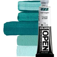 Golden Artist Colors AVAA Hitaasti kuivuvat akryylimaalit GOLDEN Cobalt Turquoise 2 fl oz. tuubi Ammattimainen akryylimaali, peitt v