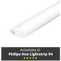 Light Solutions Aluminiumsprofil - Model G til Philips Hue og WiZ - Hvid