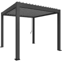 Biohort Pergola koko 3 x 3 metallinen tummanharmaa/hopea