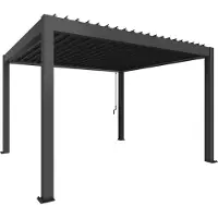 Biohort Pergola storlek 4 x 3,5 metallinen tummanharmaa