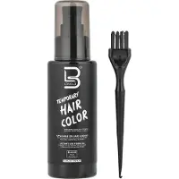 BeautyGlam L3VEL3 Väliaikainen hius- ja partaväri - Musta geeliväri hiuksille ja parralle, 125 ml