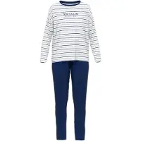 Tom Tailor Pyjama 'Zaria' laivastonsininen / safiiri / valkoinen