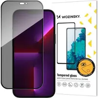 Wozinsky Privacy Glass Anti Spy -suodattimella iPhone 15:lle - musta