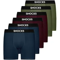 Snocks Bokserishortsit tummansininen / oliivi / burgundin punainen / musta / valkoinen