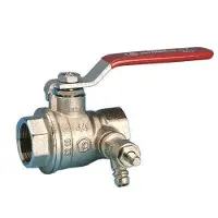 F x f fullway ball valve with drain-off and red steel lever