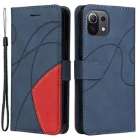 Mtp Products Bi-Color Series Xiaomi Mi 11 Lite 5G Lompakkokotelo - Sininen