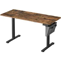 Songmics Sähköisesti korkeussäädettävä pöytä, 60 x 140 x (72-120) cm, vintage ruskea