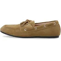 Bianco Biamarlene Boat Shoe Suede - Beige - 38
