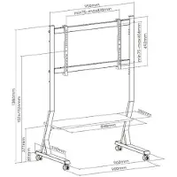 Art Mobile stand + TV mount 45-90 inches 60KG SD-22 Vesa 800x400