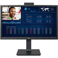 LG 24CQ650N-6N N5105, 4 Gt, 16 Gt All-in-one -pöytäkone, musta