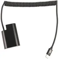 Caruba Panasonic DMW-BLF19 Dummy Battery USB Type C Coiled Cable