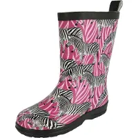Beck Kumisaappaat 'Zebra' roosa / tumma pinkki / musta / valkoinen