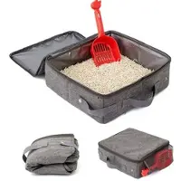 Mtp Products QS-100 kokoontaitettava kissanpentulaatikko kannella - Kannettava, vedenpitävä ja tilava