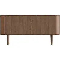 UMAGE Treasures 3-ovinen kaappi tumma tammi/Brown faux leather