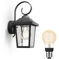 Philips Buzzard Seinävalaisin, Musta + White E27 -filamenttilamppu