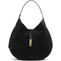 Ralph Lauren Suede/Leather-P Id Shldr-Sba-Med - Black - ONE SIZE
