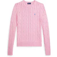 Ralph Lauren Cable-Knit Cotton Crewneck Sweater - Pink - XS