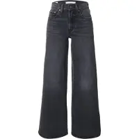 Levi's for woman. 0039B-0000 High rise wide leg 728 jeans black (29/32), Casual, Cotton, Denim