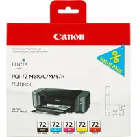 Canon PGI-72 MBK/C/M/Y/R -mustekasettipakkaus, 5 väriä