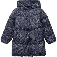 Mango Floral-Print Coat - Navy - 116