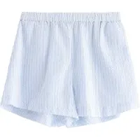 Lindex Pyjama Shorts Seersucker - White - XL
