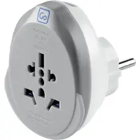 Go Travel World - EU USB-C Adaptor + (25W) Grey Elektroniikkatarvikkeet OneSize