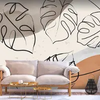 Artgeist Minimalistic Monstera Leaves itseliimautuva fototapetti