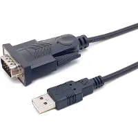 Equip 133391, Musta, 1,5 m, USB A-tyyppi, DB-9, Uros, Uros