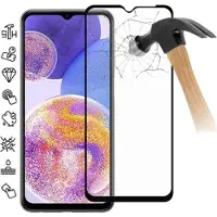 Mtp Products Samsung Galaxy A23 5G Koko Peittävä Panssarilasi - 9H - Musta Reuna