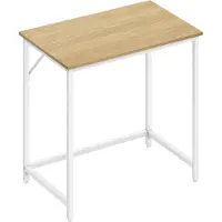 Songmics Työpöytä 50x80x76cm, vaaleanruskea/valkoinen
