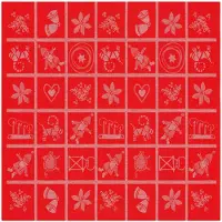Ekelund Linneväveri Adventruta pöytäliina 80x80 cm Punainen