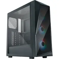 Cooler Master CMP 520, Midi Tower, PC, Musta, ATX, mikro ATX, Mini-ITX, Muovi, Terästä, Karkaistu lasi, Multi