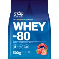 Star Nutrition Whey-80 Strawberry 500g heraproteiini