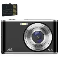 INF Digikamera 4K 48MP 16 x zoom webcam 32GB TF-kortilla Black