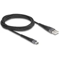 DeLOCK – USB 2.0 Cable USB Type-A male to USB Type-C male with extended bend protection 2 m (81122)