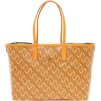 Tommy Hilfiger TH Monoplay Leather Shopperit 36 cm Oranssi