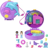 Mattel Figures er Polly Pocket Dolphin Aquarium Compact set
