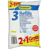 Humydry Compact Neutraali 3x450 g kosteudenpoistaja täyttöpakkaus