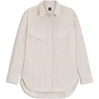 BOSS for woman. 50543554 Bostaffa beige shirt (S), Casual, Cotton, Classic, Long sleeve