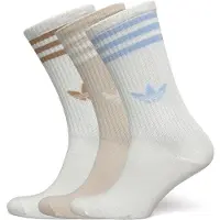 Adidas Originals Sukat '3-Stripes High Crew 3 Pairs' beige / vaaleansininen / ruskea / valkoinen