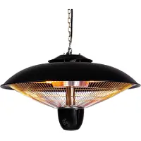 Fornorth Ceiling heater Deluxe 2000W + etäohjaus musta terassilämmitin