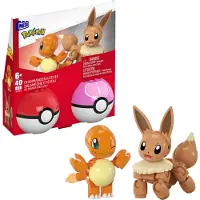 Pokemon Poké Ball 2-Pack Building Toy Kits With 2 Action Figures (40 Pieces) For Kids - Multi/patterned - ONE SIZE