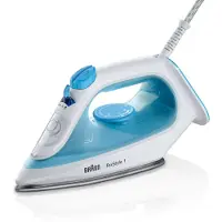 Braun TexStyle 1 SI 1050 BL -höyrysilitysrauta, 2000 W, 0,22 l, sininen/valkoinen