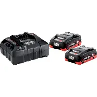 Metabo Akku & laturi 18 V 2× LiHD 4,0 Ah