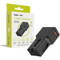 Mobile Origin Travel adapter 25W - EU/US/UK/AU - black