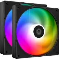 ID-Cooling AS-140-ARGB-K (2-pack) - Kotelotuuletin - 140mm - Musta RGB LED valolla - 25 dBA